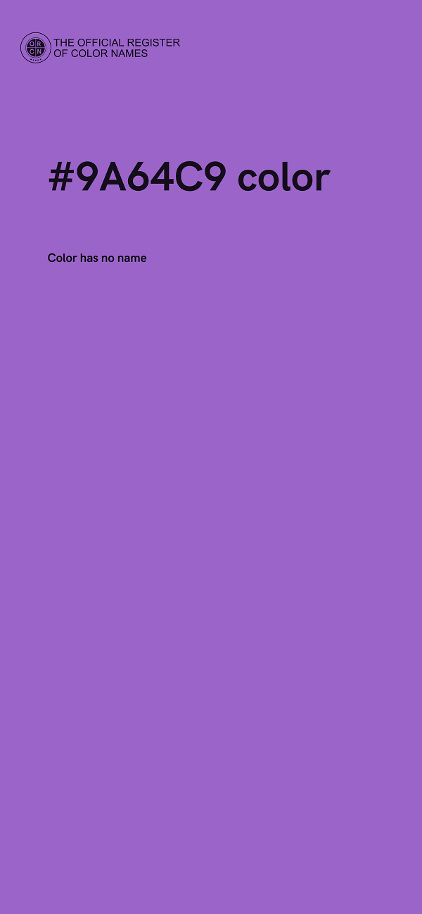 #9A64C9 color image