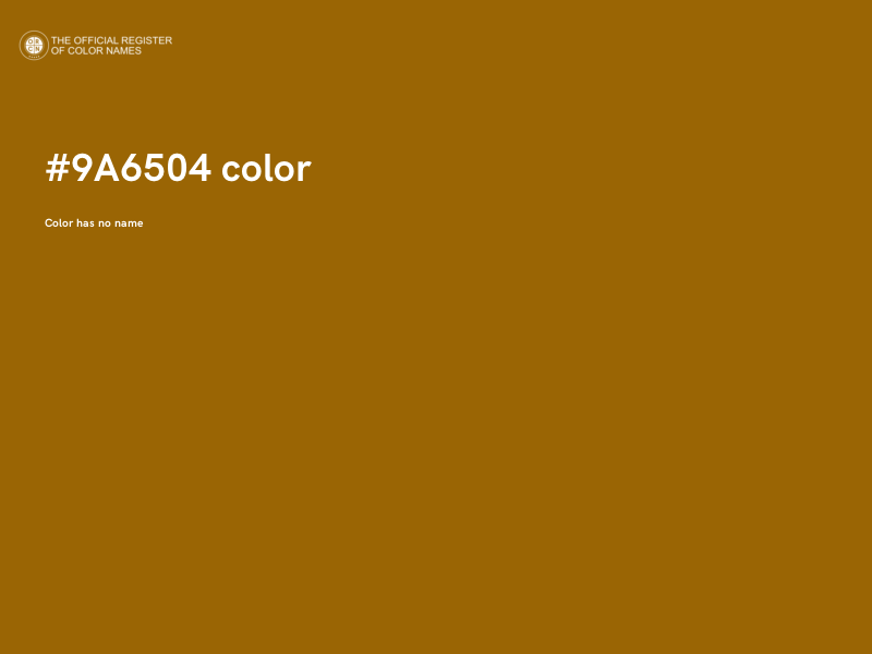 #9A6504 color image
