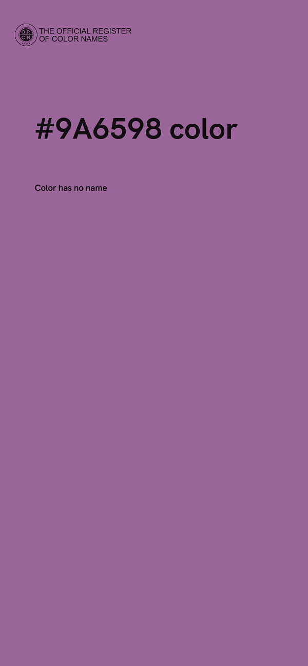 #9A6598 color image