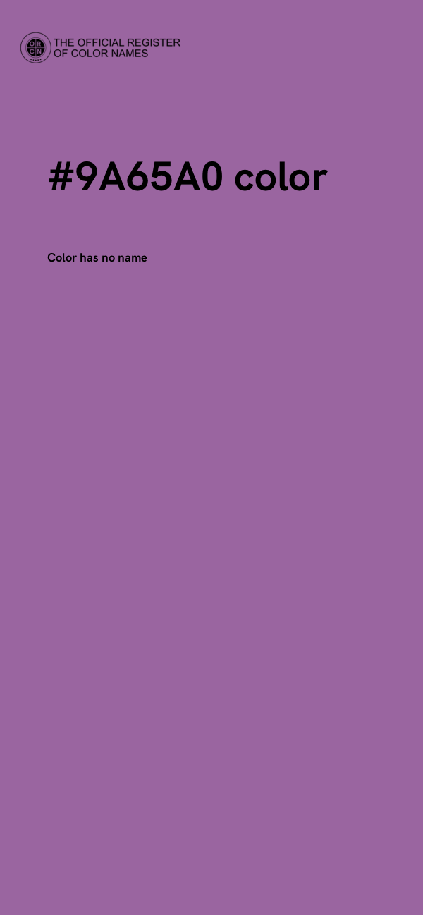 #9A65A0 color image