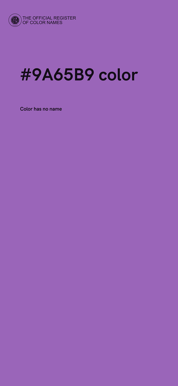 #9A65B9 color image
