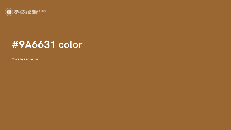 #9A6631 color image