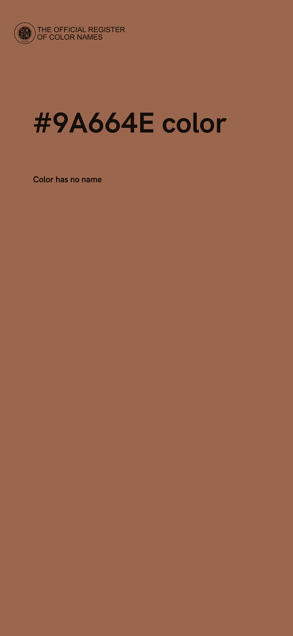 #9A664E color image
