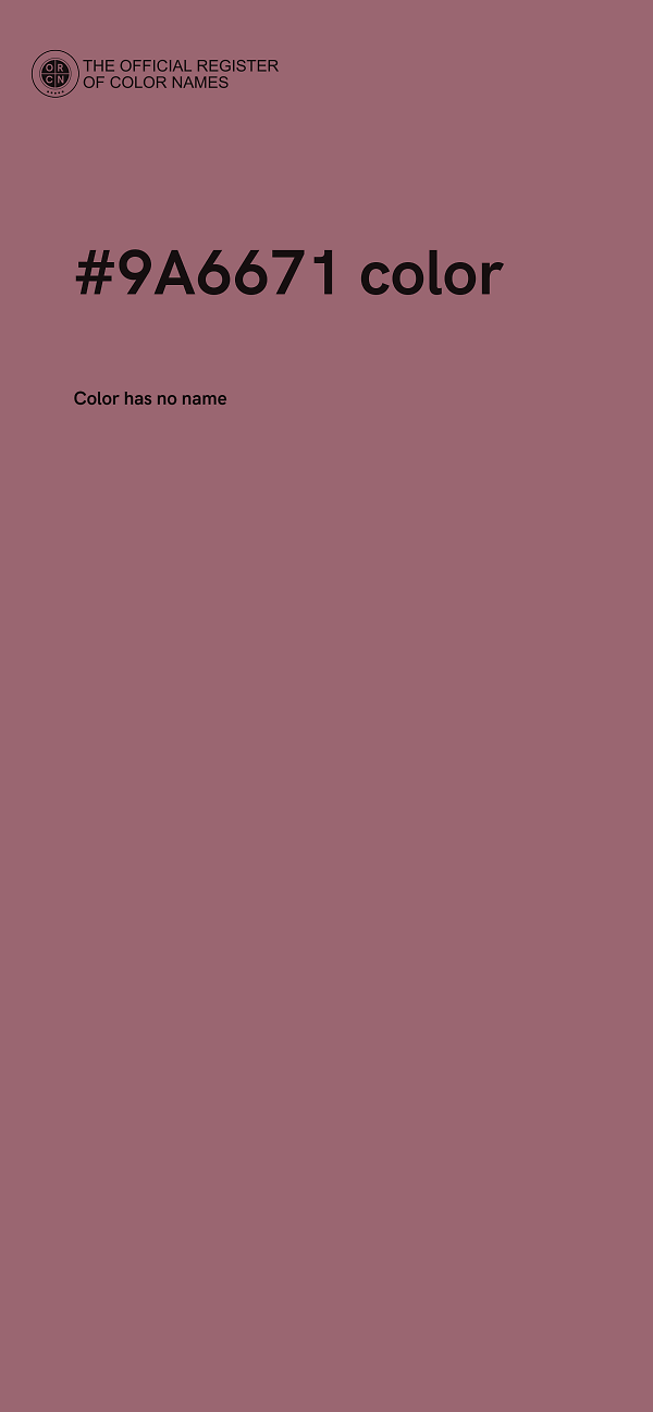 #9A6671 color image