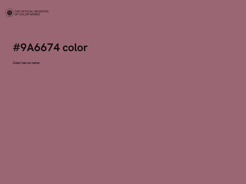 #9A6674 color image