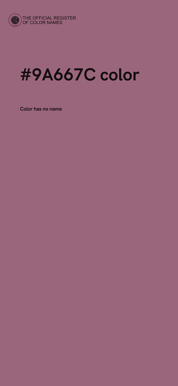 #9A667C color image
