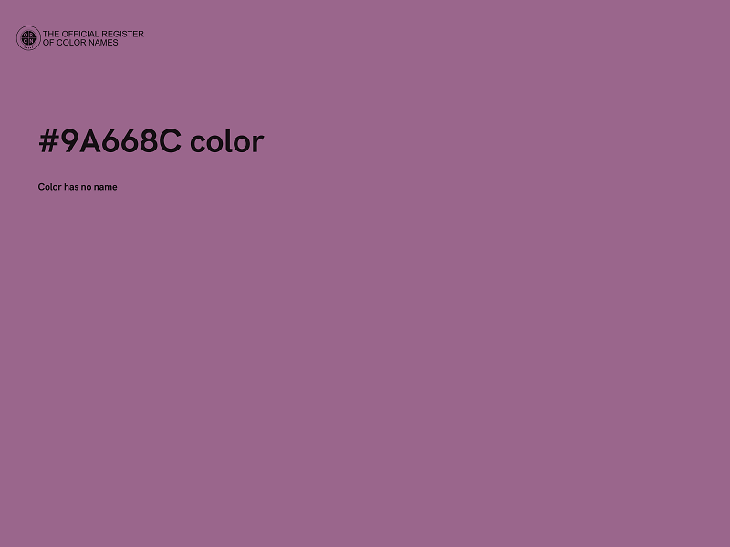 #9A668C color image