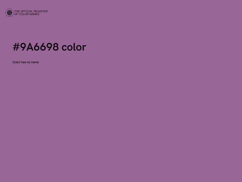 #9A6698 color image