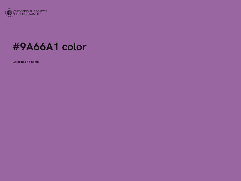 #9A66A1 color image