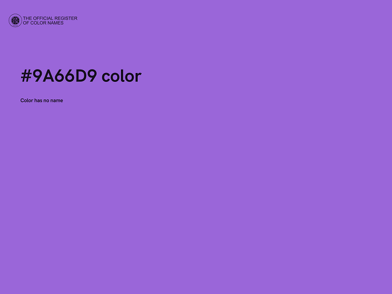 #9A66D9 color image