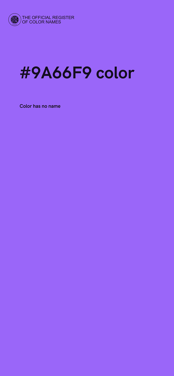 #9A66F9 color image