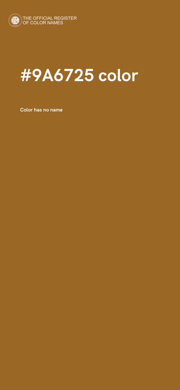 #9A6725 color image
