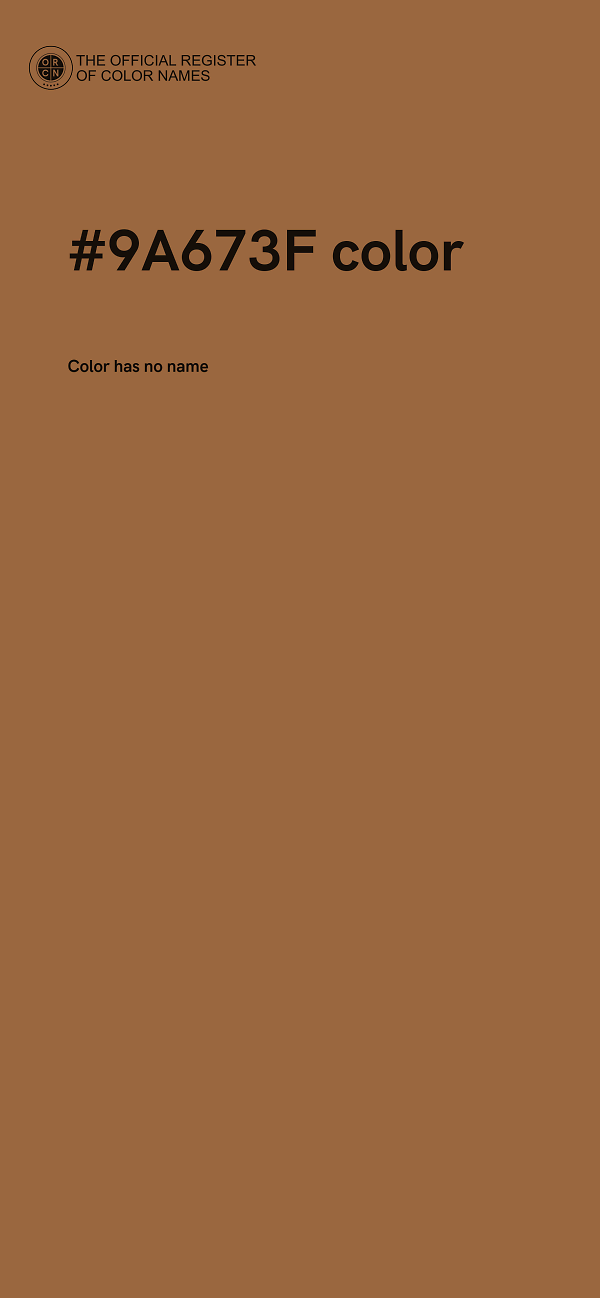 #9A673F color image