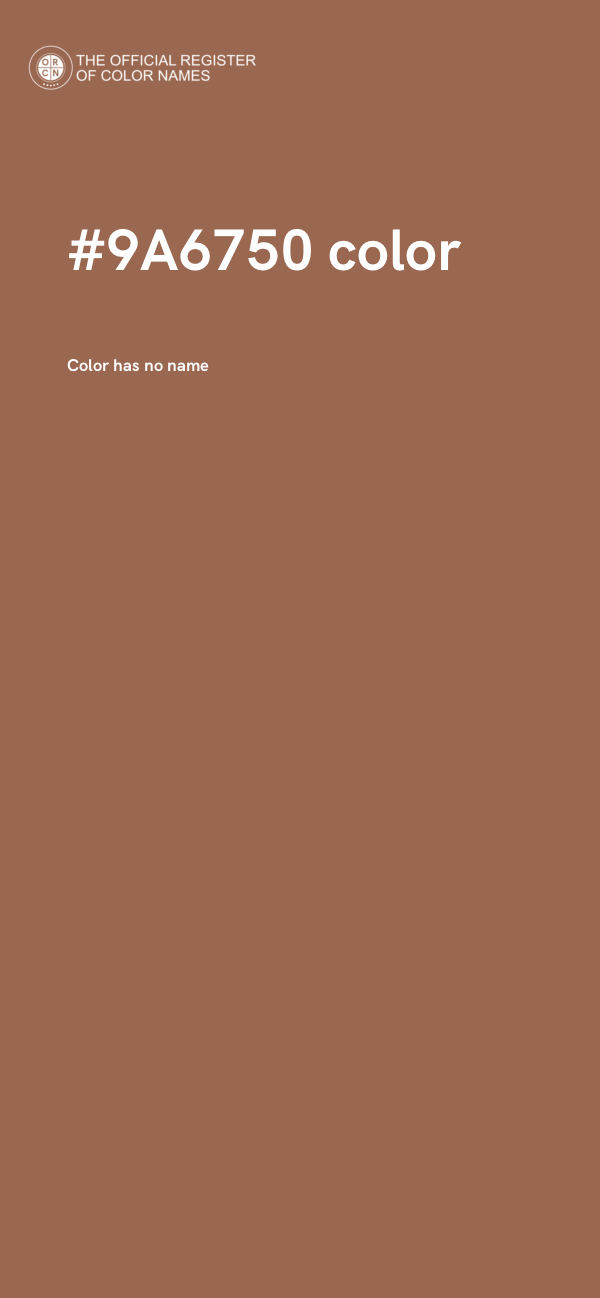 #9A6750 color image