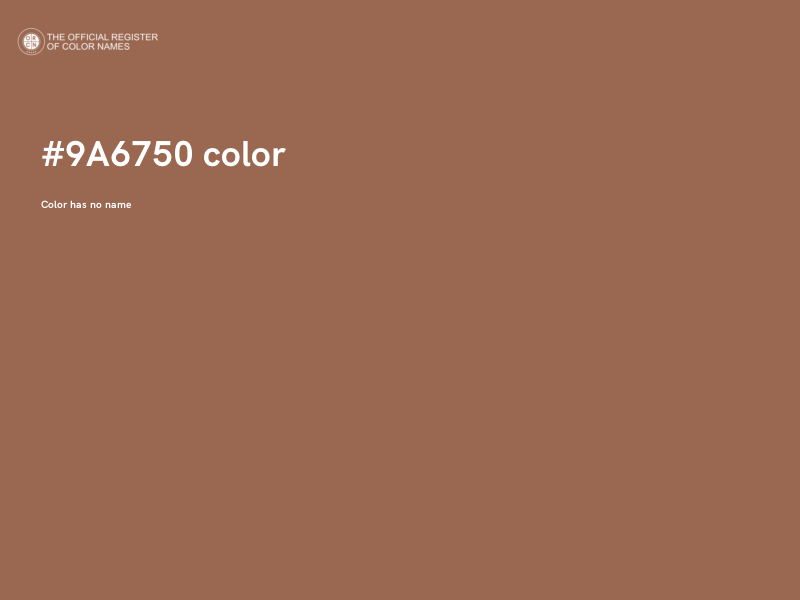 #9A6750 color image