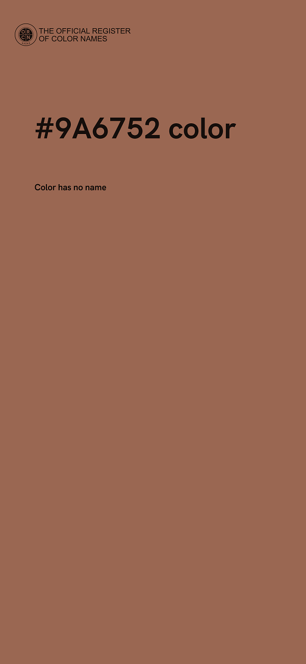 #9A6752 color image