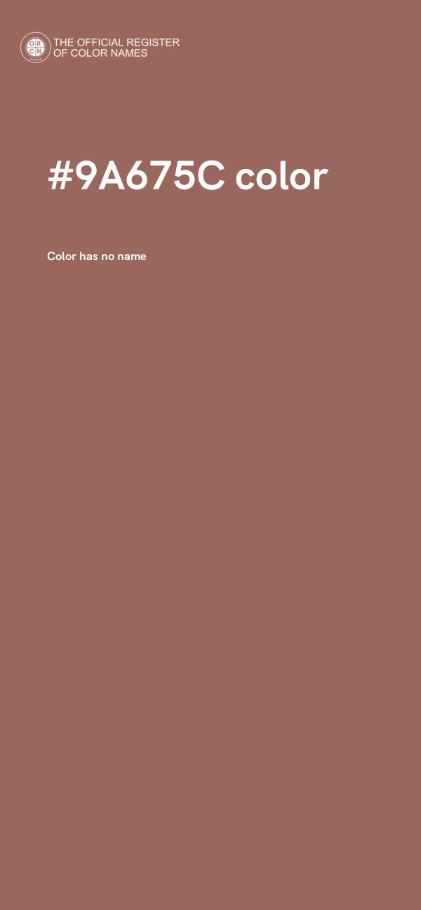 #9A675C color image