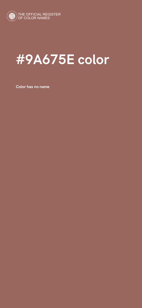 #9A675E color image