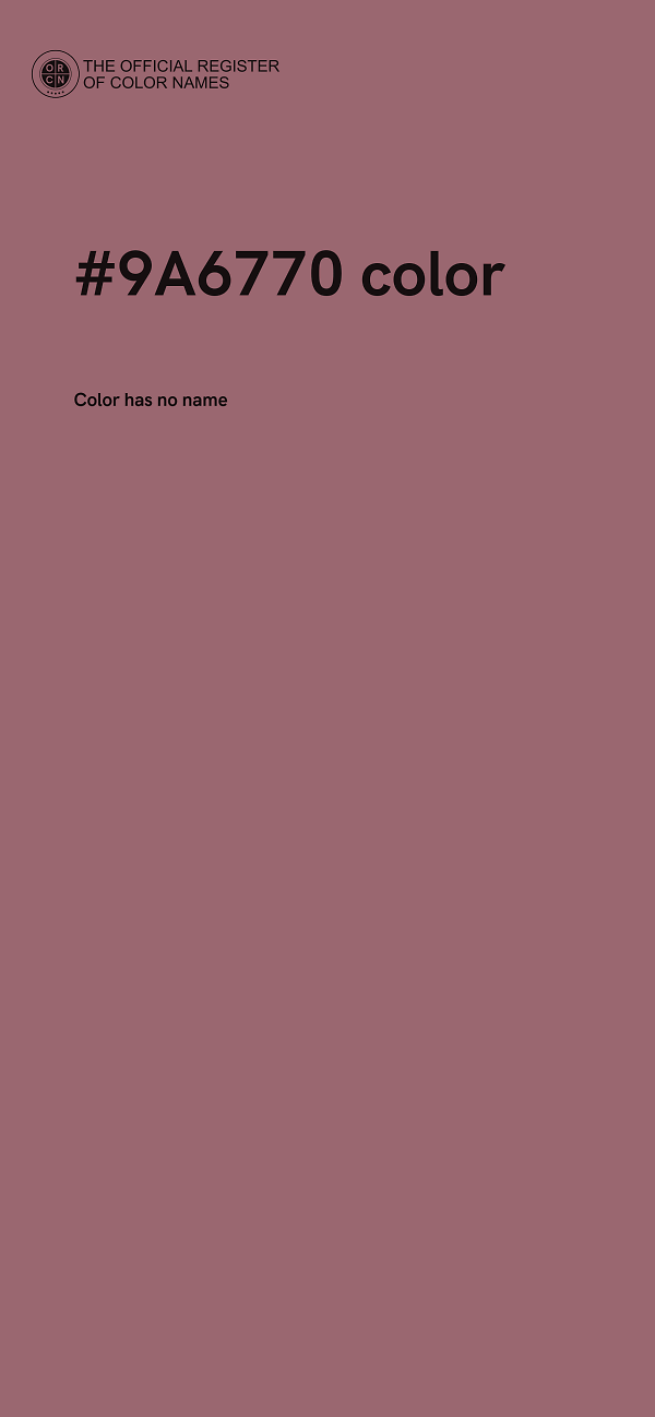 #9A6770 color image