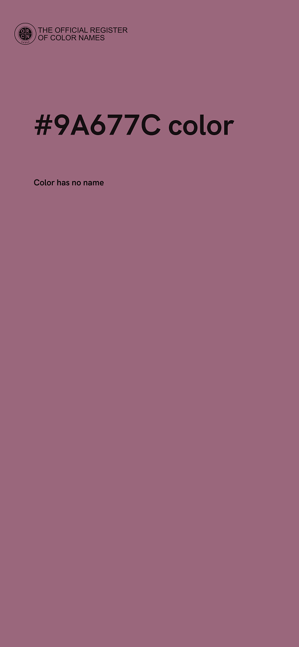 #9A677C color image