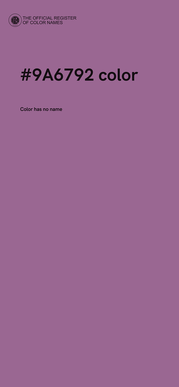 #9A6792 color image