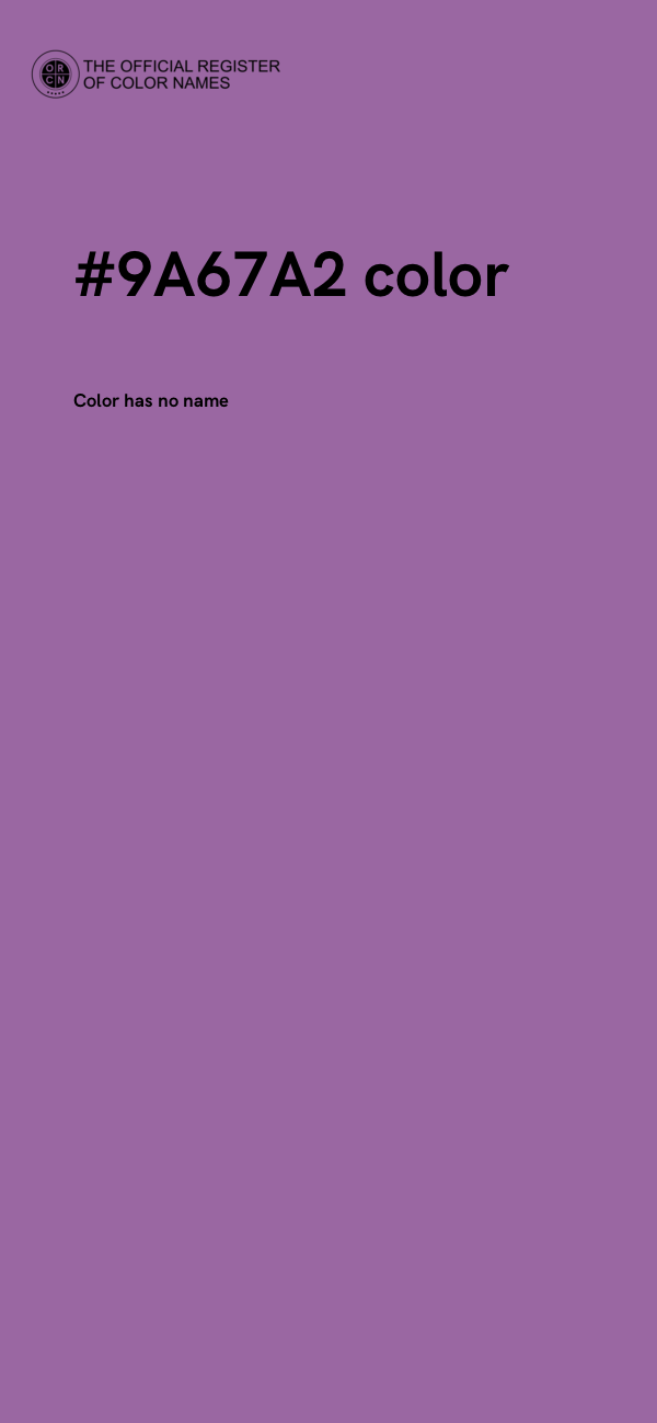 #9A67A2 color image