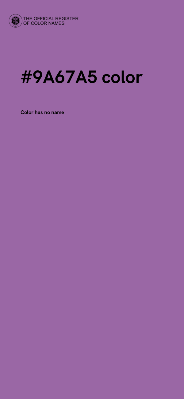 #9A67A5 color image