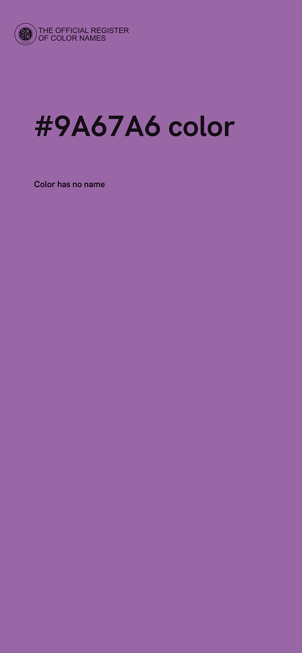 #9A67A6 color image