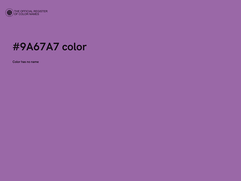 #9A67A7 color image