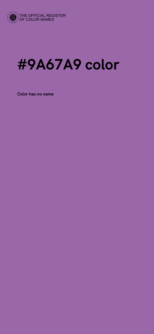 #9A67A9 color image