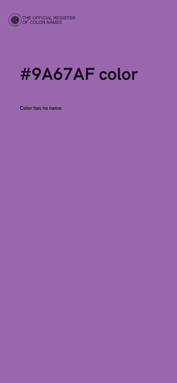 #9A67AF color image