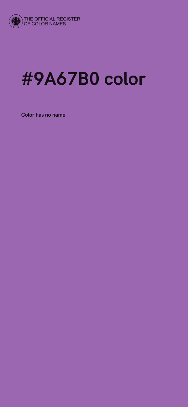 #9A67B0 color image