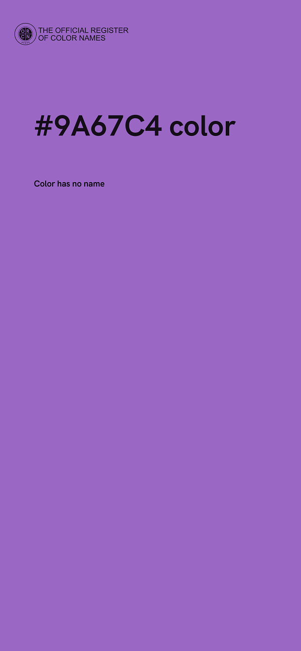 #9A67C4 color image