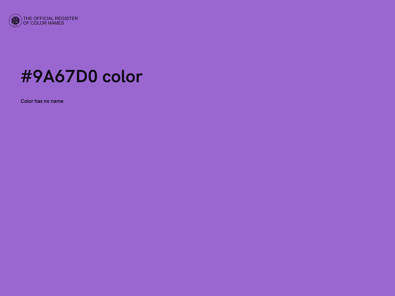 #9A67D0 color image