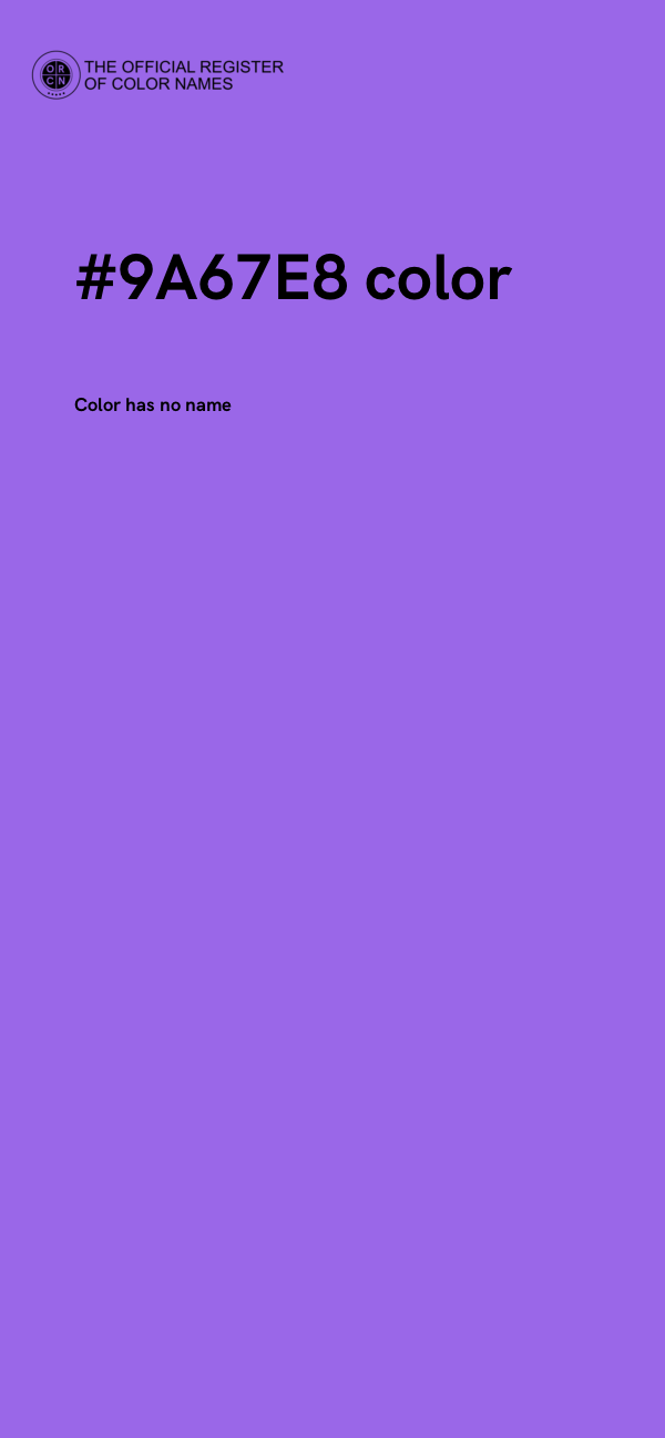 #9A67E8 color image