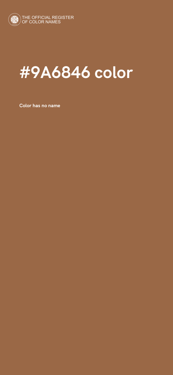 #9A6846 color image