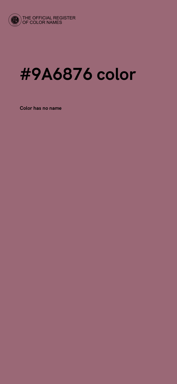#9A6876 color image