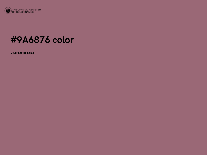 #9A6876 color image
