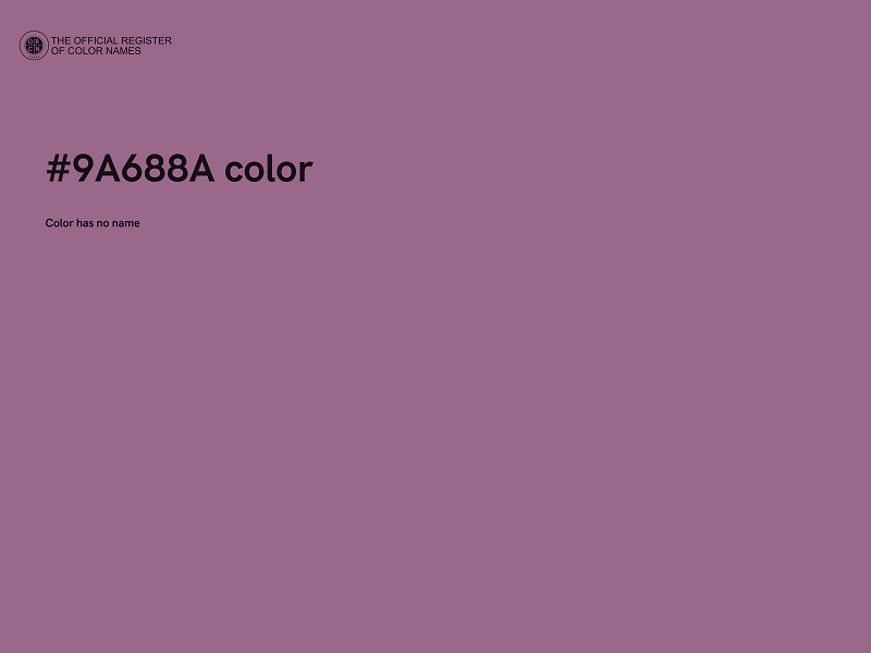 #9A688A color image