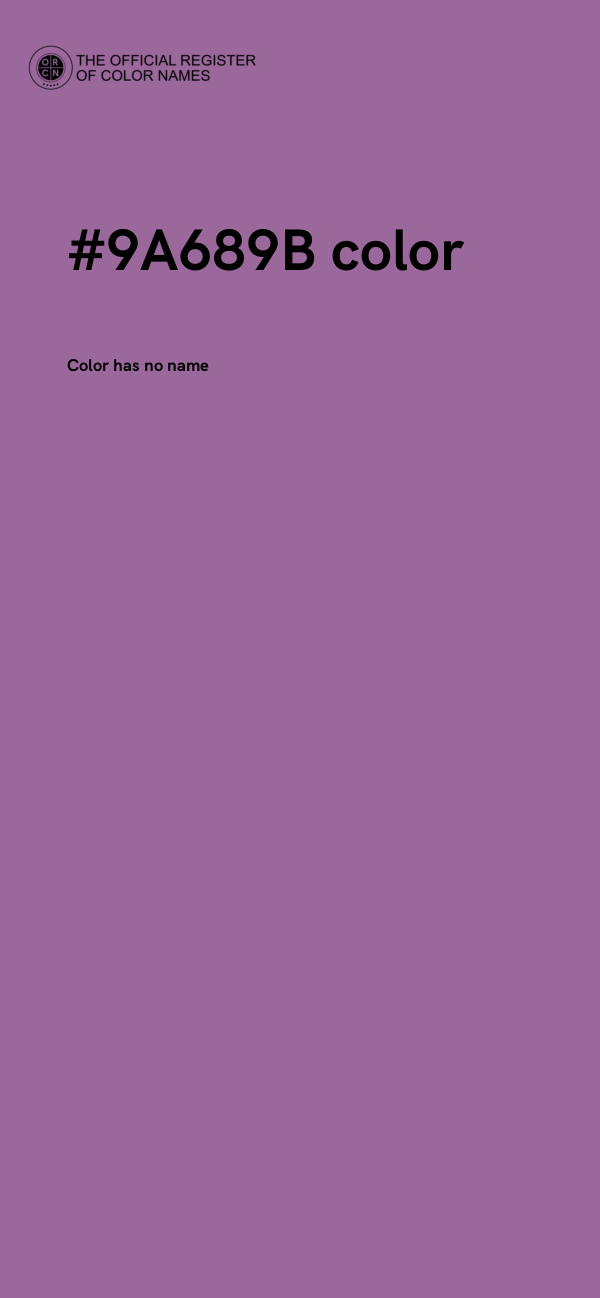 #9A689B color image