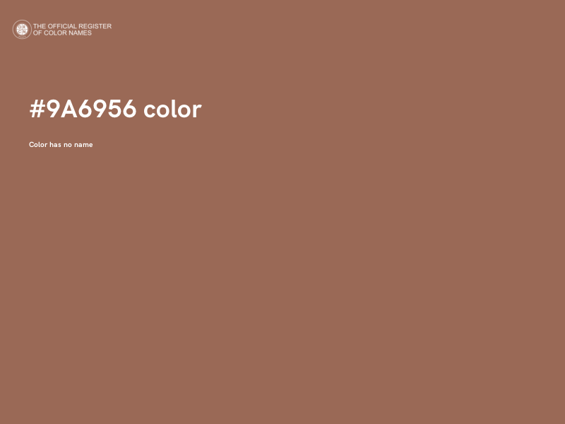 #9A6956 color image