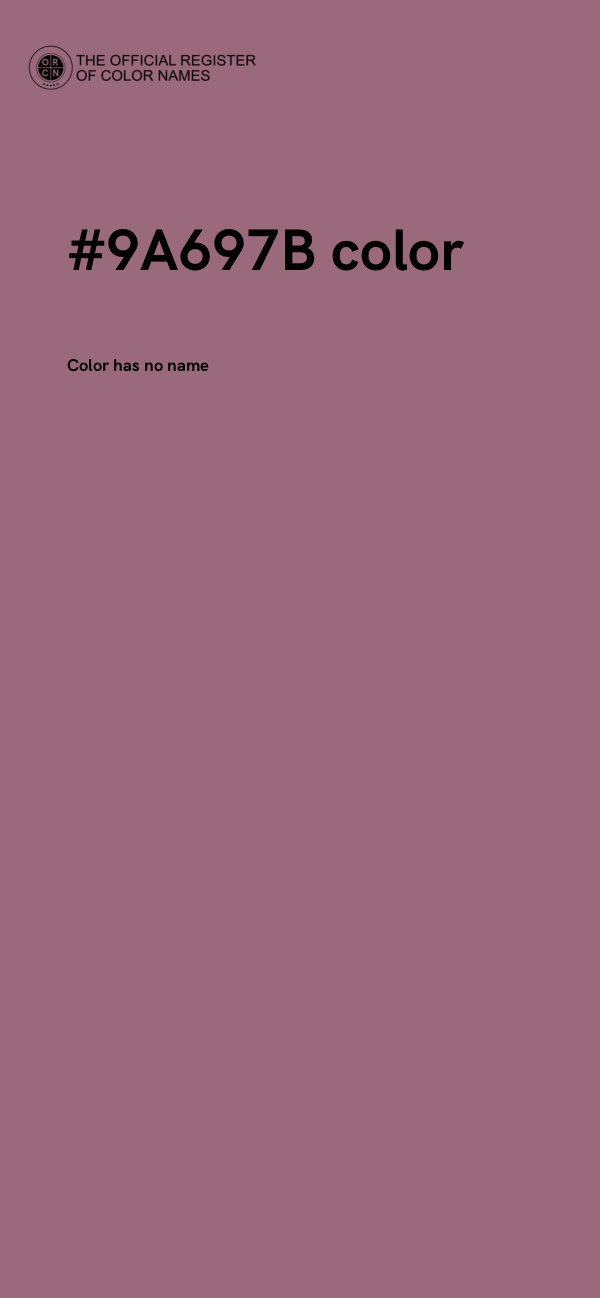 #9A697B color image