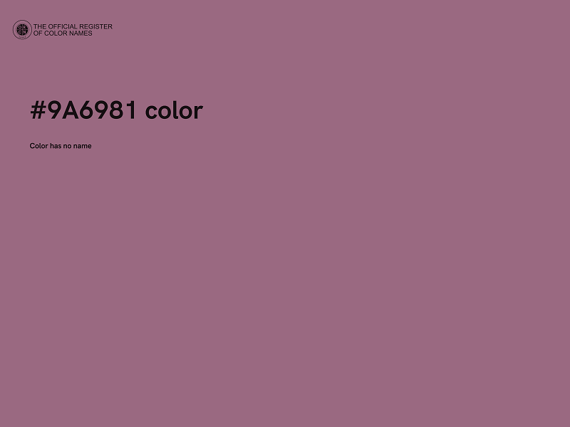 #9A6981 color image