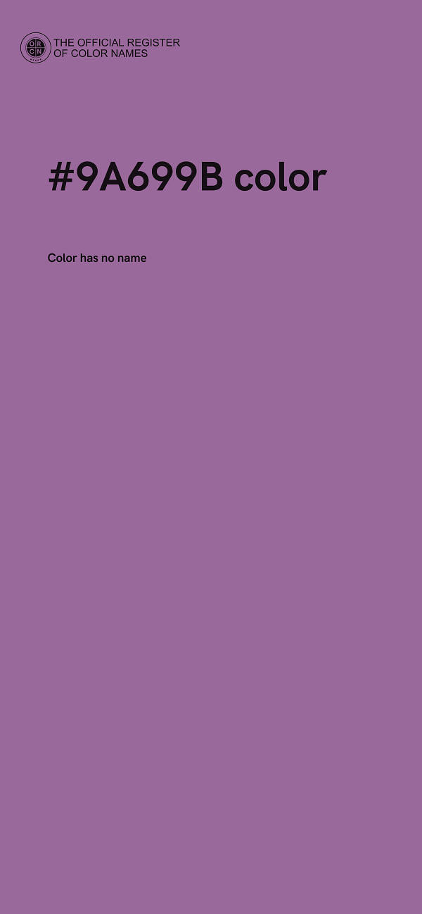 #9A699B color image