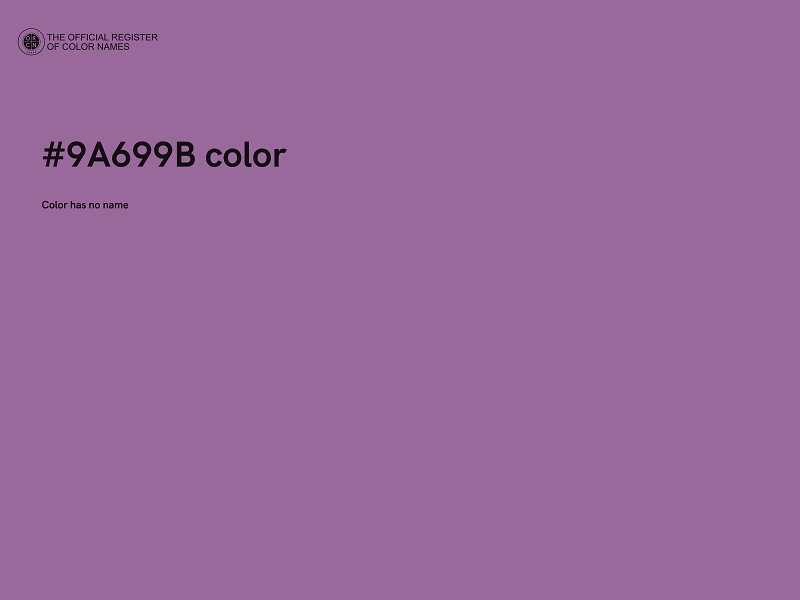 #9A699B color image