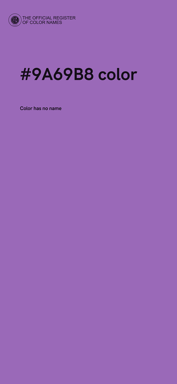 #9A69B8 color image