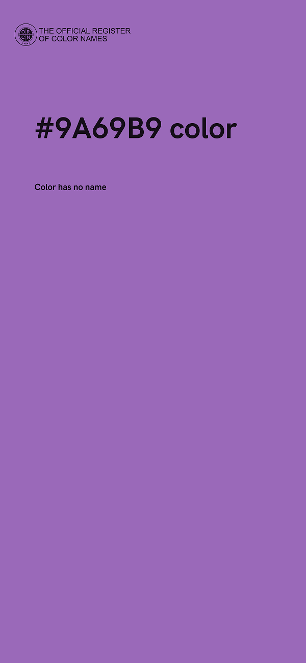 #9A69B9 color image