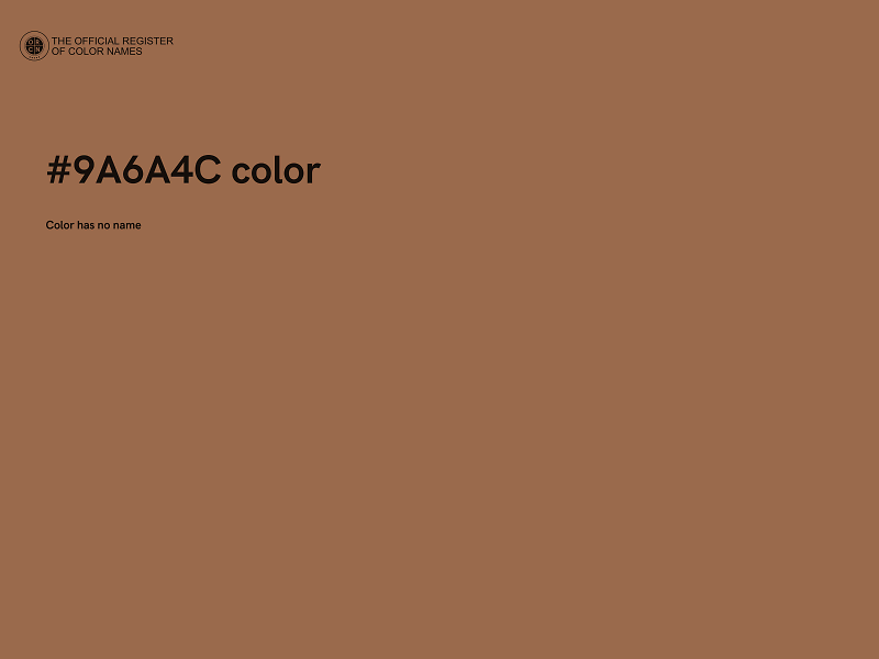 #9A6A4C color image