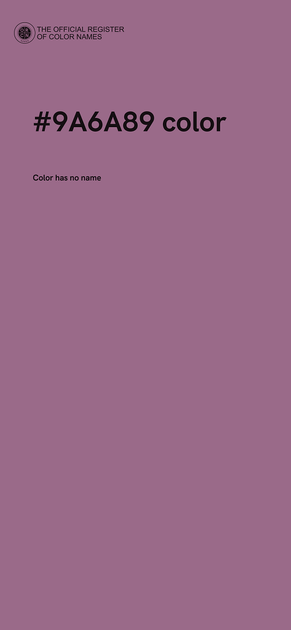 #9A6A89 color image