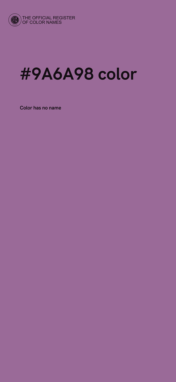 #9A6A98 color image
